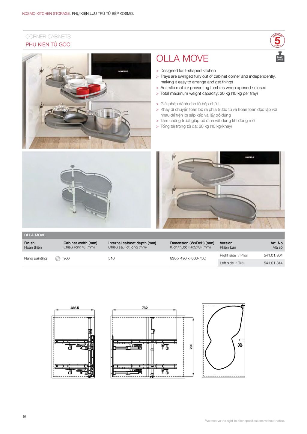 Phụ kiện bếp HAFELE Bảng giá và Catalogue tại Bình Dương 2023 page 16